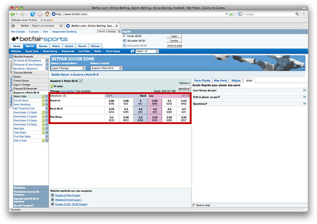 betting exchange back lay